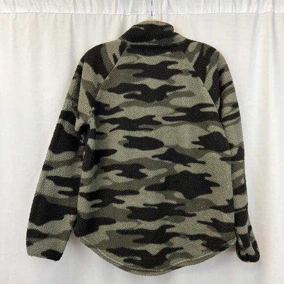 Maurices Womens Multicolor Camouflage Fleece Long Sleeve Jacket Size Medium - Picture 2 of 9